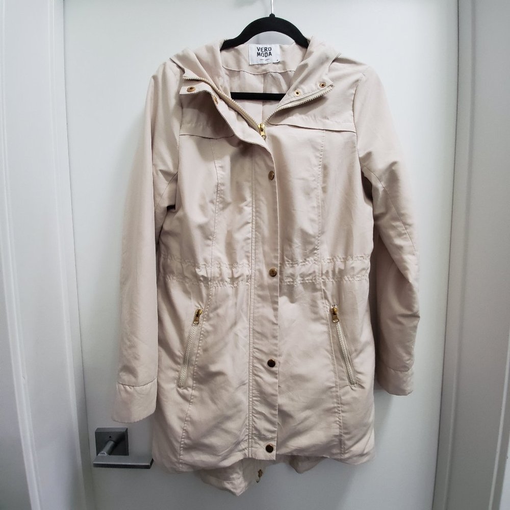Vero Moda Lightweight Hooded Zip Up Utility Jacket Size M